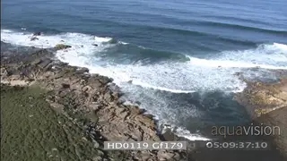 Aerial along coastline