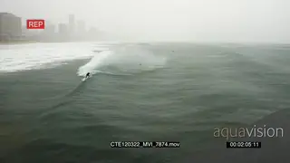 Tropical cyclone Irina in Durban surfers surfing