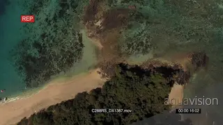 AERIALS of the Krakatea Island GOOD LIGHT GREEN
