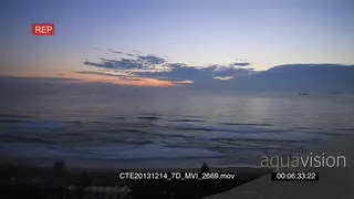 Scenic early morning sunrise over ocean