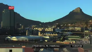 Scenic Cape Town City Lions Head mountain in BG