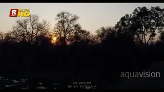Sunrise during dawn of the DRY drone Aerial of the Northern Botswana - Okavango Delta…