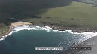 Aerial over coastline