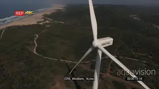 Drone footage Wind farms environmental