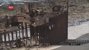 LS iron wreck on beach