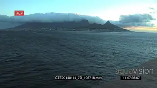Scenic Cape Town city Lions head mountain Signal hill covered in misty clouds POV from.