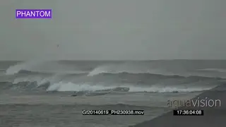 Big waves rolling in Overcast rain conditions PHANTOM