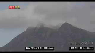 Mountain landscape with clouds rolling Western Cape