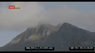 Mountain landscape with clouds rolling Western Cape