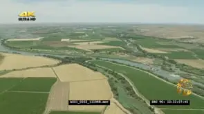 AERIAL Rich farmland around Upington in the Northern Cape province of South Africa, on…