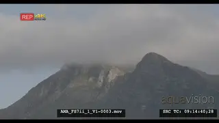 Mountain landscape with clouds rolling Western Cape