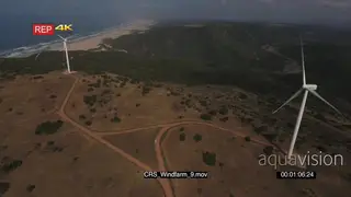 Drone footage Wind farms environmental