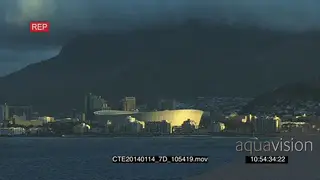 Cape Town Green Point stadium POV from ocean