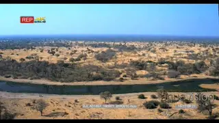 Aerial shot of the meandering khwai river