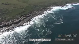 Aerial along coastline