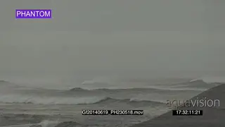 Big waves rolling in Overcast rain conditions PHANTOM