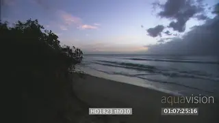 Scenic late afternoon waves rolling in