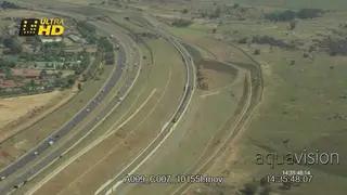 Aerial View of the Gauteng commuter rail, Gautrain.