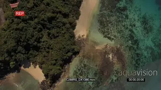 AERIALS of the Krakatea Island GOOD LIGHT GREEN