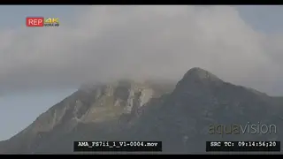 Mountain landscape with clouds rolling Western Cape