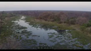 Drone Aerials of dry Northern Botswana during September.