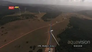 Drone footage Wind farms environmental